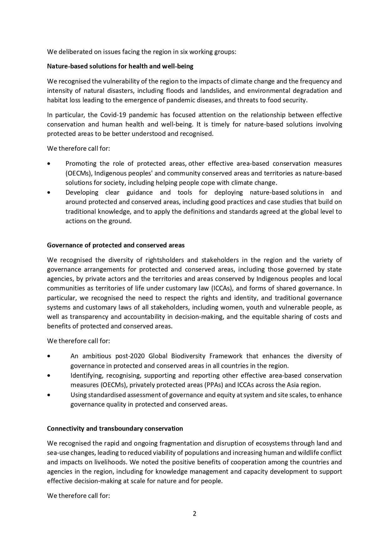 Second page of declaration